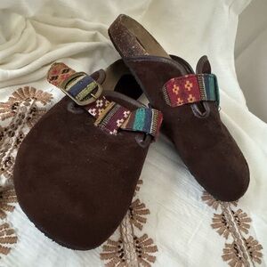 Brown Suede Madden Girl Birk-like Clog